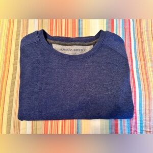 Vintage Banana Republic Blue Waffle Knit Long Sleeve Shirt